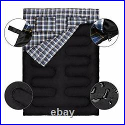 CANWAY Double Sleeping Bag, Flannel Lightweight Waterproof 2 Person Sleeping Bag