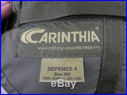 CARINTHIA Mumien Schlafsack DEFENCE 4 oliv 200cm (Large) Survival Militär TOP #B