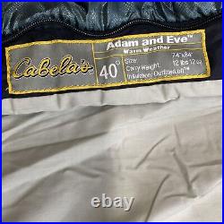 Cabela's Adam & Eve 2 Person Sleeping Bag 74 x 84