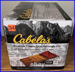 Cabela's Mountain Trapper 0° Oversized Youth Sleeping Bag Brand New Never Opened