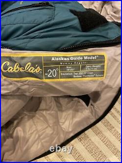 Cabelas Alaskan Guide Model Hybrid Sleeping Bag Down/ Synthetic-20°F RH Reg EUC
