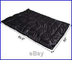Camping Hiking 2 Person 86 x 60 W /2 Pillows Large Double Sleeping Bag 32F/-5