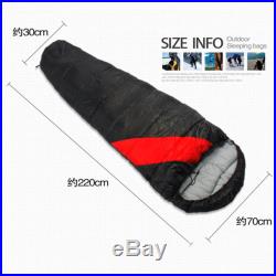 Camping Mummy Sleeping Bag Travel Hiking -5C/14F Outdoor with Carrying Bag