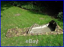 Carinthia Explorer hooped bivy bag shelter in woodland DPM