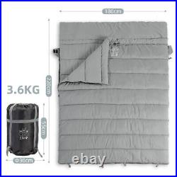 Cold-proof double sleeping bag outdoor camping winter four seasons universal