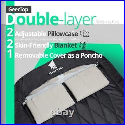 Comfort Doublewide Sleeping Bag with Blanket Queen Size Two Person Sleeping Bag