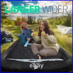Comfort Doublewide Sleeping Bag with Blanket Queen Size Two Person Sleeping Bag