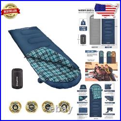 Comfortable XL Sleeping Bag with Compression Sack Ideal for Camping & Hiking