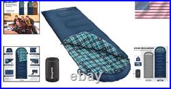 Comfortable XL Sleeping Bag with Compression Sack Ideal for Camping & Hiking