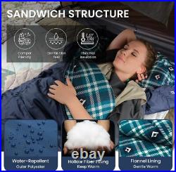 Comfortable XL Sleeping Bag with Compression Sack Ideal for Camping & Hiking