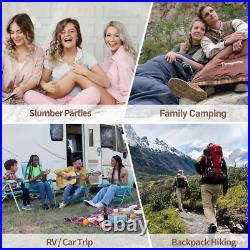 Comfortable XL Sleeping Bag with Compression Sack Ideal for Camping & Hiking