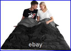 Double Sleeping Bag for Adults with 2 Pillows Queen Size XL Waterproof Sleepin