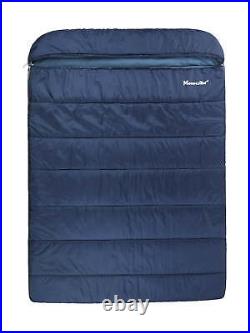 Double king sleeping bag, 30 degrees, 86 x 66, adult, blue