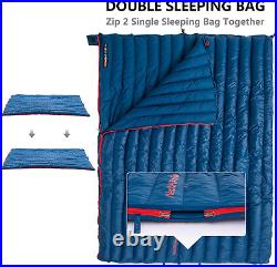 Down Sleeping Bag 800 Fill Power Lightweight Compact for Backpacking Camping Hik