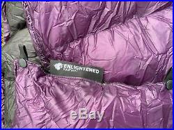 Enlightened Equipment Revalation, down quilt. Regular 10F Purple/black. Pristine