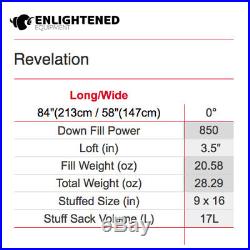 Enlightened Equipment Revelation Ultralight Down Quilt / 0 F (-18 C), Long+Wide