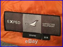 Exped Swan 10 degree down sleeping bag. Wide for sidesleepers. R-zip. Excellent
