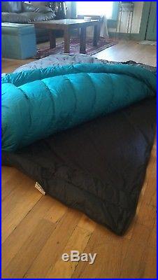 Feathered Friends Condor 20 Down 2 person Sleeping bag Teal Roomy 850 down
