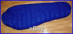 Feathered Friends DOWN Mummy SLEEPING BAG Swift Army LONG & WIDE Adult 2-Way Zip