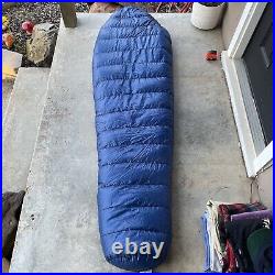 Feathered Friends Goose Down Sleeping Bag Long 800+4 Oz USA Made Hummingbird