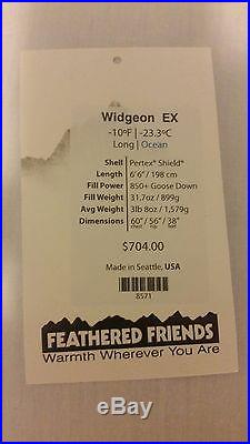 Feathered Friends Mountaineering Widgeon EX -10F Down Sleeping Bag LONG Western