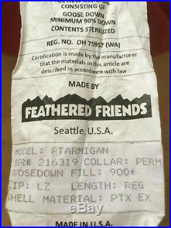 Feathered Friends Ptarmigan EX -25 Sleeping Bag, regular, red
