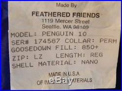 Feathered Friends Sleeping Bag- Penguin Nano 10