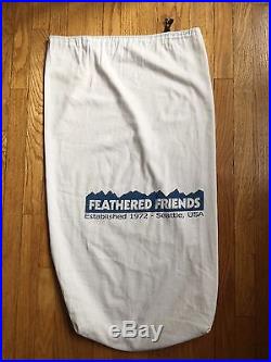 Feathered Friends Women's Arctic Finch EX medium length veryclean sleeping bag