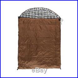 GRIZZLY 2-Person RIPSTOP +25 Degree Sleeping Bag, Tan, 40011 by BLACKPINE SPORTS