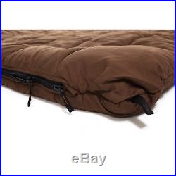 GRIZZLY 2-Person Sleeping Bag 0 Degree Canvas, BROWN, 40009, Great Product NIP