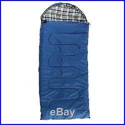 GRIZZLY 90 x 40 1-Person -25 Degree BLUE CANVAS Sleeping Bag by BLACK PINE New