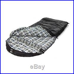 GRIZZLY 90 x 40 1-Person -50 Degree BLACK RIPSTOP SLEEPING BAG by BLACK PINE