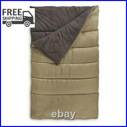 GUIDE GEAR Fleece Lined Double Sleeping Bag 20F Rectangular 2 Persons Camp Hunt