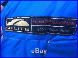 GoLite 20 degree feather ultralight down sleeping bag