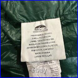 GoLite 700 Fill Goose Down Sleeping Bag F lite Series Large Regular Green
