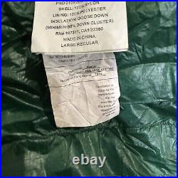 GoLite 700 Fill Goose Down Sleeping Bag F lite Series Large Regular Green
