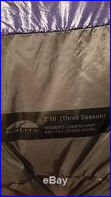GoLite Women's Z10 Adventure Three-Season Sleeping Bag Long