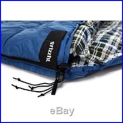 Grizzly 2-Person Sleeping Bag, Ripstop Poly Shell, -25 Degree, Blue, 40013 New