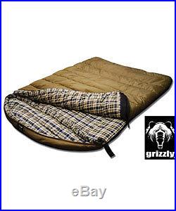 Grizzly 2-person +0-degree Ripstop Sleeping Bag