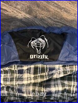 Grizzly Huge Sleeping Bag Flannel Lined To -25 Degrees Below Zero