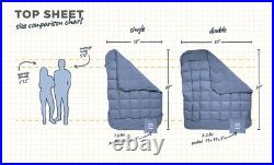 HEST Double Top Sheet Compatible Double Down Comforter Cozy Outdoor Ready