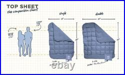 HEST Double Top Sheet Compatible Double Down Comforter Cozy Outdoor Ready