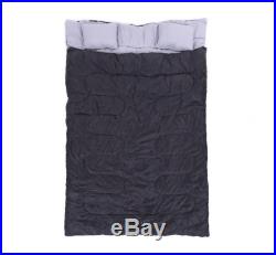 Huge Double Sleeping Bag 32F/0C° Camping Hiking With Carrying Case + 2 Pillows