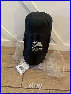Hyke & Byke 0 Degree/17c CRESTONE 650fp Down Sleeping Bag. BLACK Size REG. 6ft