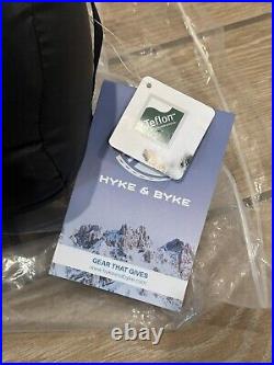 Hyke & Byke 0 Degree/17c CRESTONE 650fp Down Sleeping Bag. BLACK Size REG. 6ft