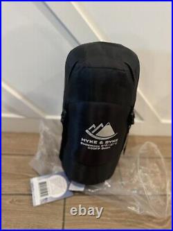 Hyke & Byke 0 Degree/17c CRESTONE 650fp Down Sleeping Bag. BLACK Size REG. 6ft