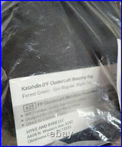 Hyke & Byke Katahdin 0F 625 Fill Power Microfiber Sleeping Bag Regular Size