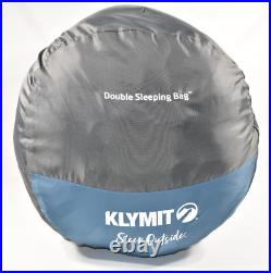 KLYMIT Double 30 Degree Synthetic Sleeping Bag Blue & Gray VGUC