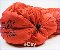 KLYMIT KSB 0 degree DOWN Sleeping Bag with Stretch Baffles FACTORY REFURBISHED