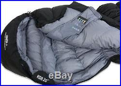 KLYMIT KSB 20 degree DOWN Sleeping Bag BLACK with stretch baffles BRAND NEW